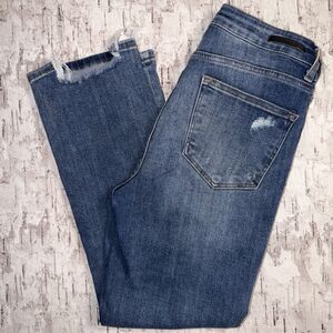 RISEN Distressed High Rise Jeans Size 27 Stretch Medium Wash Style RDP1268